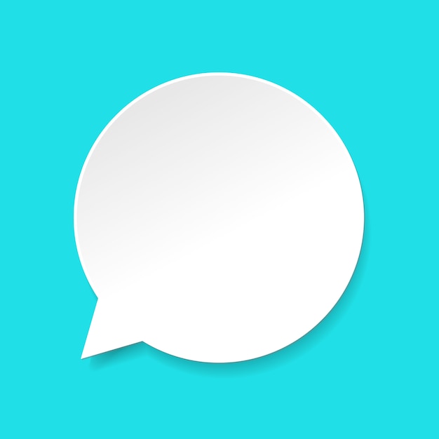 speech bubble  icon,  cartoon empty or blank dialogue ballon for text in paper style  image