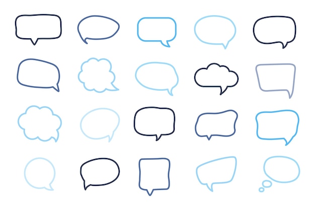 Speech Bubble set Talk bubble Cloud speech bubbles collection Vector Design