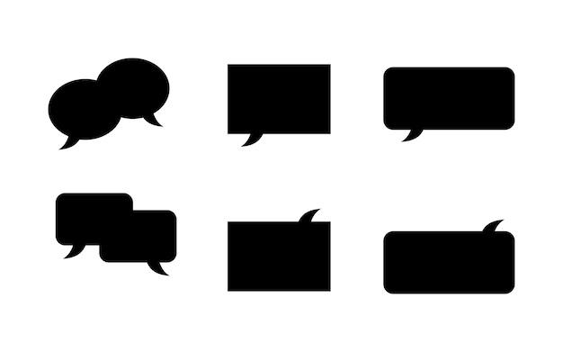 Speech bubble set template design illustration