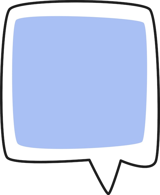 Speech Bubble Square Doodle