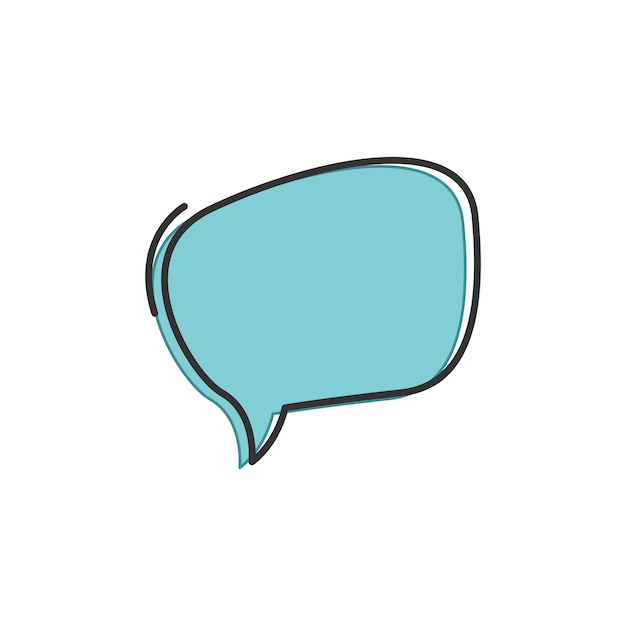 Speech Bubble With Line Template