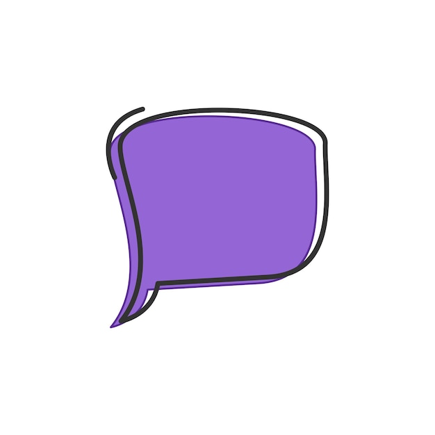 Speech Bubble With Line Template