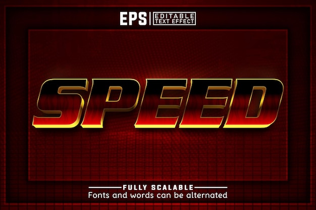 speed 3d Editable text effect