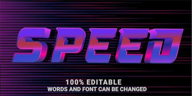 speed editable text effect with speed background