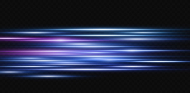 Speed effect on blue background.Motion light effect for banners.