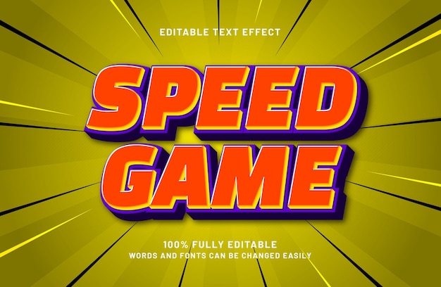 speed game editable text effect in speed and kids text style
