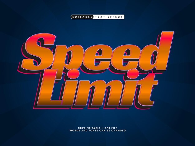 speed limit editable text effect in game and speed text style