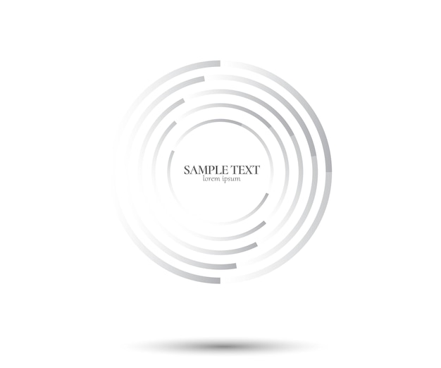 Speed line in circle form Geometric art Design element