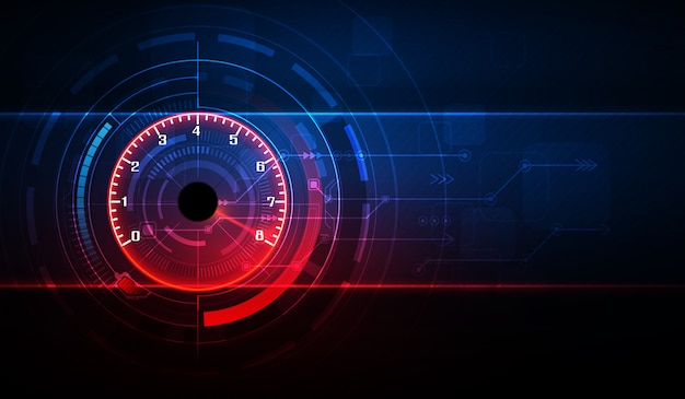 speed motion background with fast speedometer car
