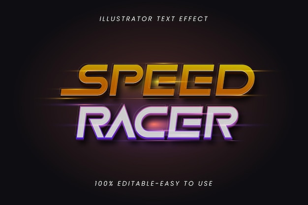 Speed racer 3d texteffekt