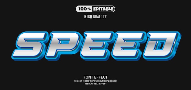 Speed text effect Editable text effect