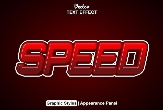 Speed text effect with graphic style and editable