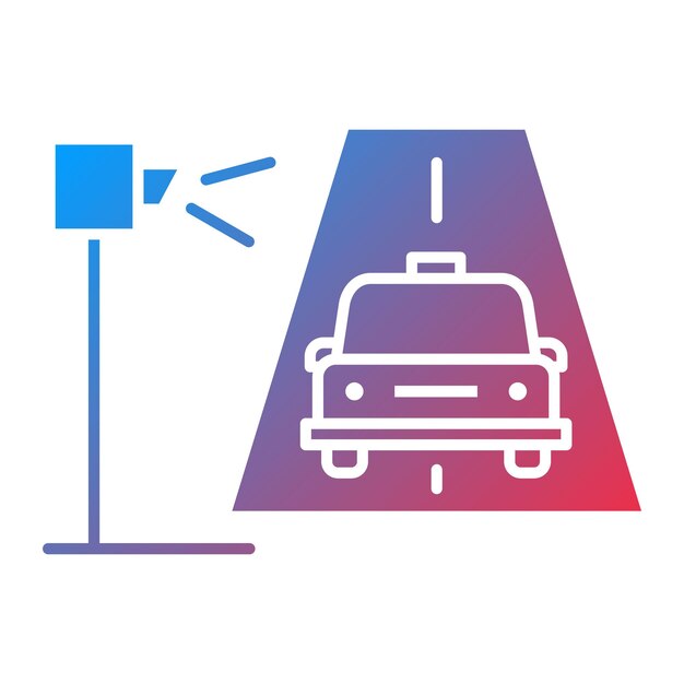 speed trap icon vector image can be used for map and navigation