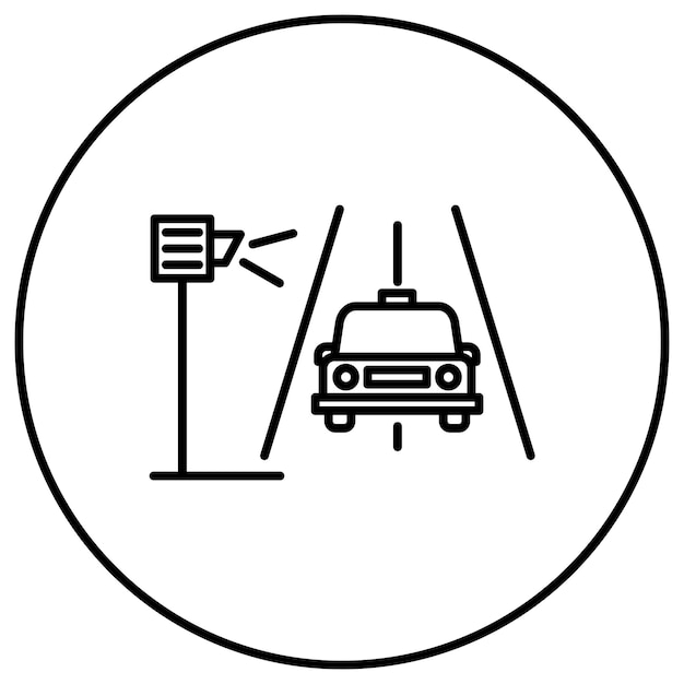 speed trap icon vector image can be used for map and navigation
