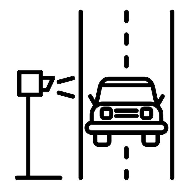 Speed Trap Vector Illustration Style