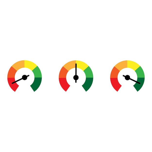 speedometer icons set