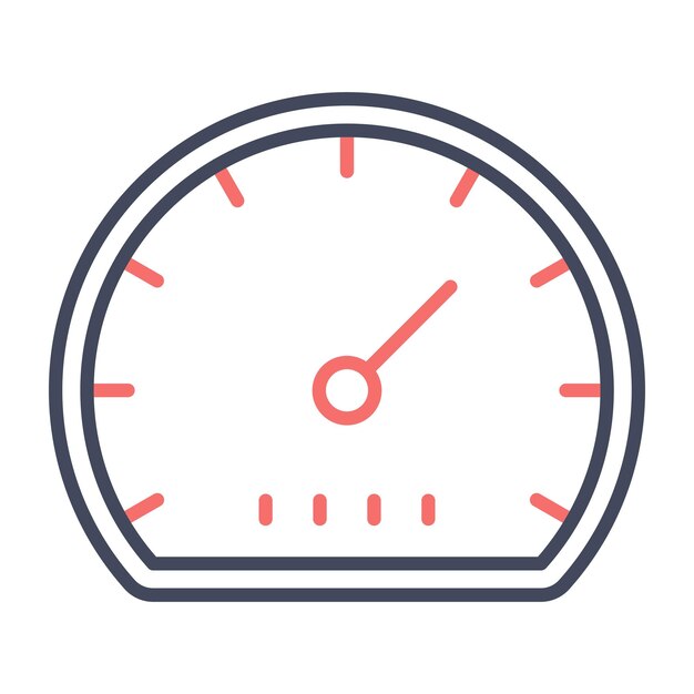 Speedometer Vector Illustration Style