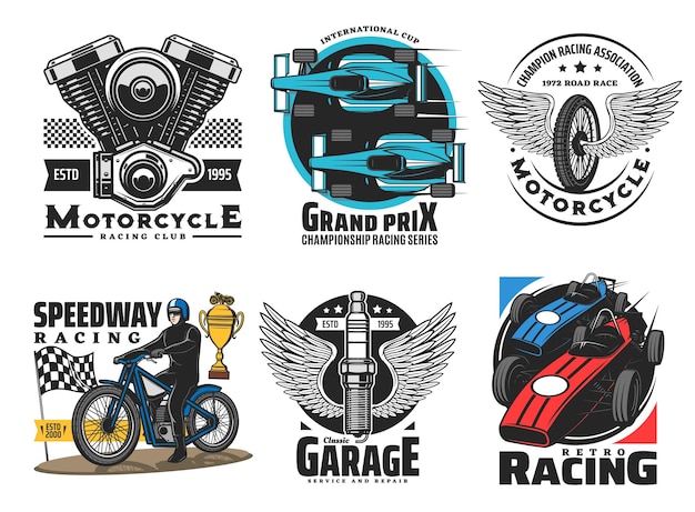 speedway motor racing sport icons