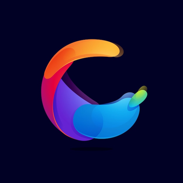 Sphere icon Vibrant and colorful splashes logo Multicolor style circle emblem