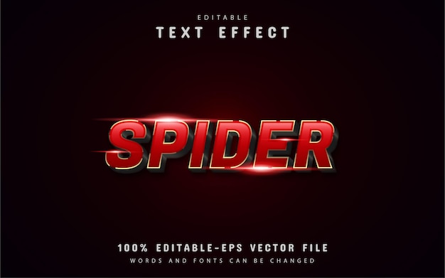 spider 3d red gradient text effect