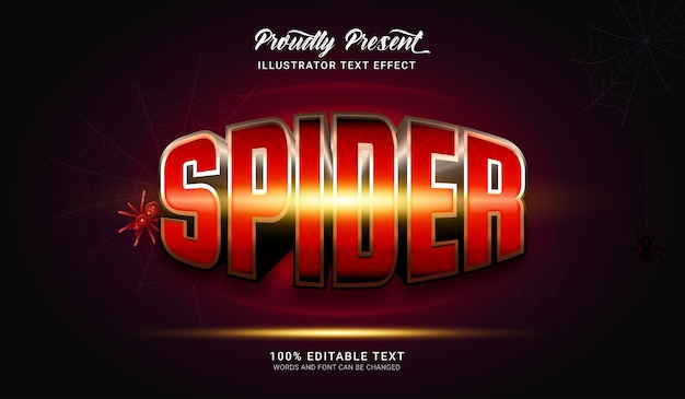 spider text style effect. editable text effect