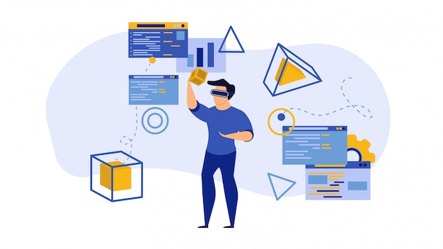 spil tech VR, virtual reality teknologi illustration
