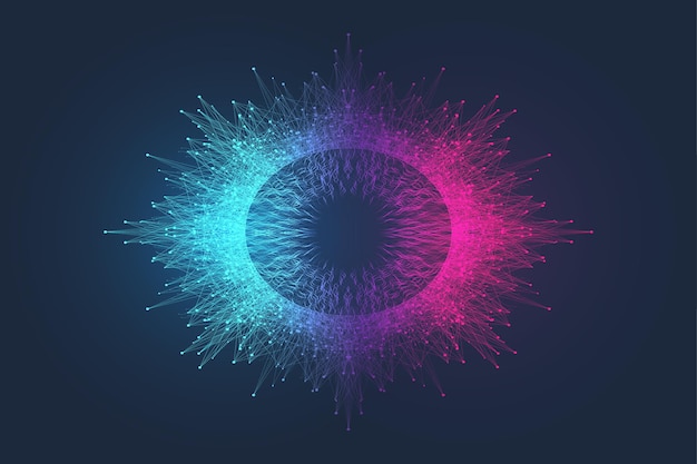 Spiral lydbølge rytme linje dynamisk abstrakt baggrund. Equalizer lydpuls. Musik rund bølgedesign.