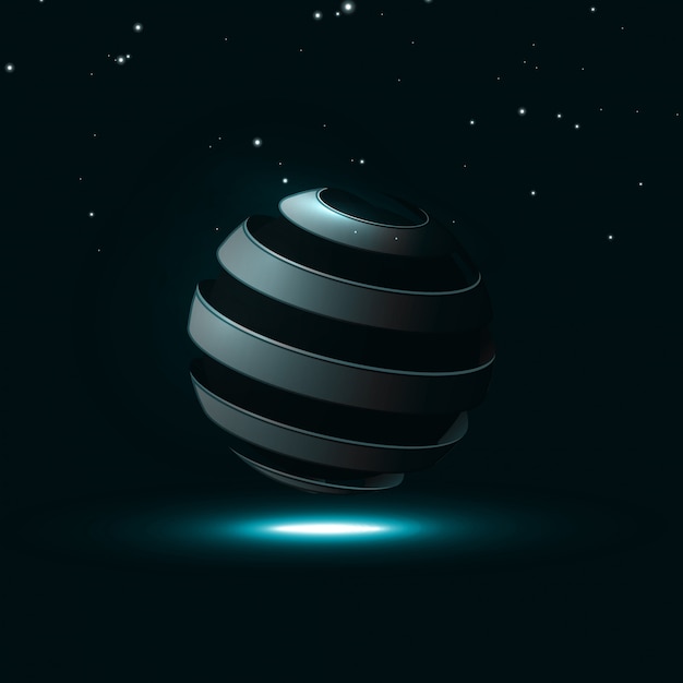 Spiral Sfære Abstrakte Linjer