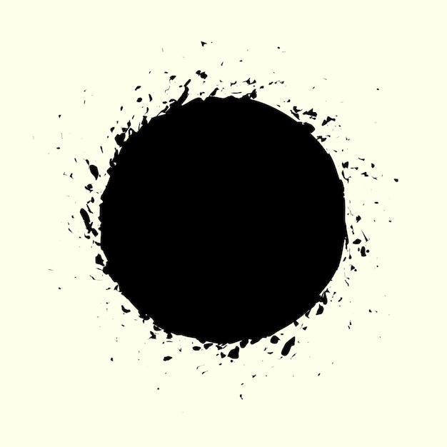 Splatter circle element Circle with splashes