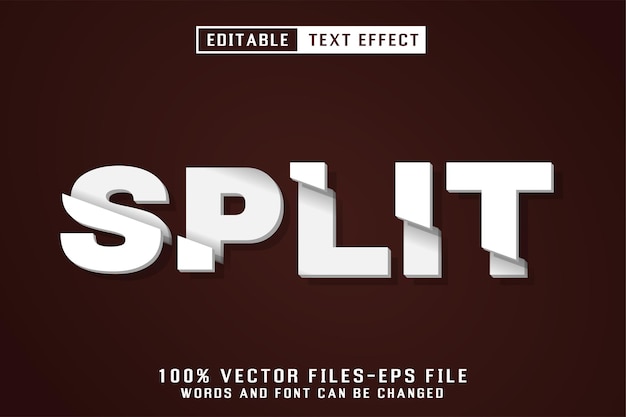 Split Editable Text Effect