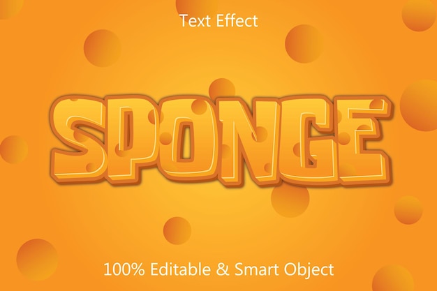 Sponge editable 3 dimension emboss modern style