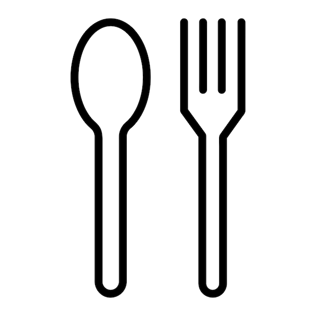 spoon and fork icon vector illustration design template
