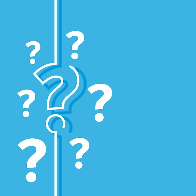 Spørgsmålstegn-ikon i flad stil. FAQ-vektorillustration på isoleret baggrund. Spørg efter hjælp-skilt, forretningskoncept