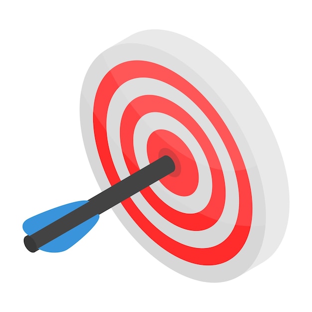 Sport arch target icon Isometric of sport arch target vector icon for web design isolated on white background