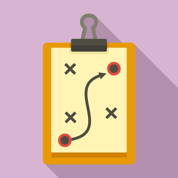 Sport tactical board icon Flat illustration of sport tactical board vector icon for web design