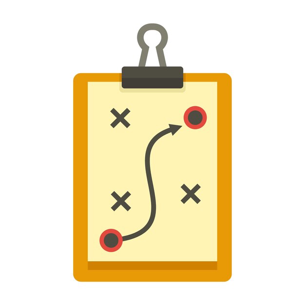 Sport tactical board icon Flat illustration of sport tactical board vector icon for web design