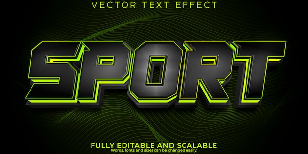 sport text effect editable soccer and speed text style