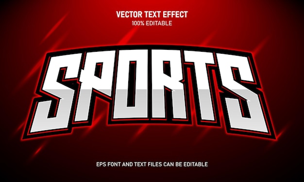 sports 3d editable text effect