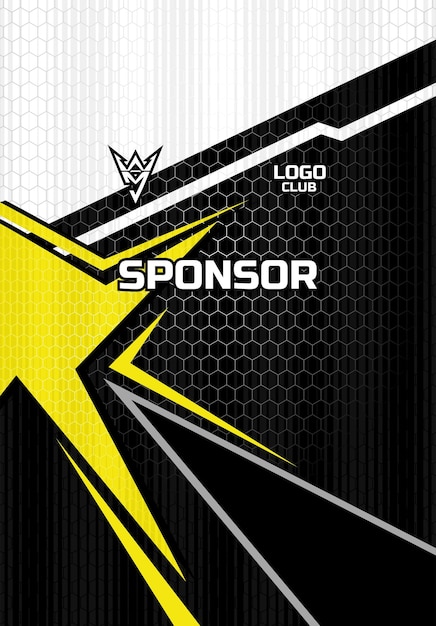 sporty e-sports jersey template