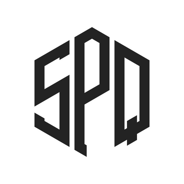 SPQ Logo Design Initial Letter SPQ Monogram Logo using Hexagon shape