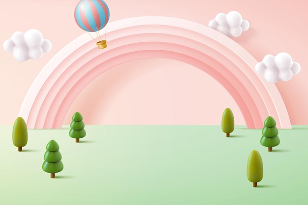 Spring pink forest background