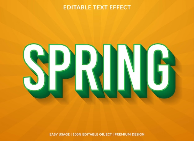 spring text effect with bold style
