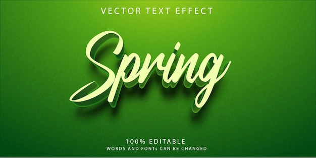 spring text effects style template