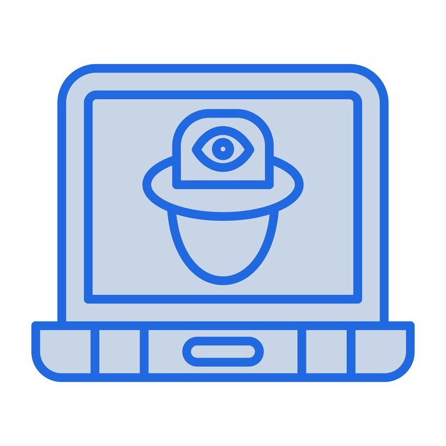 Spyware Blue Tone Illustration