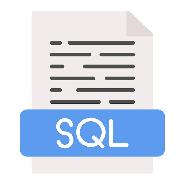 Sql File Vector Illustration