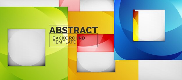 square background abstract squares on grey business or techno template