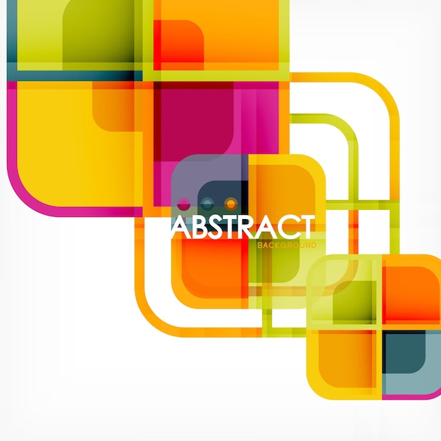 Square geometric abstract background paper art design for cover design book template poster cd cover illustration