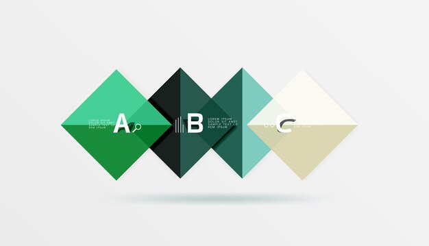 square geometric abstract background vector template background for workflow layout diagram number options or web design