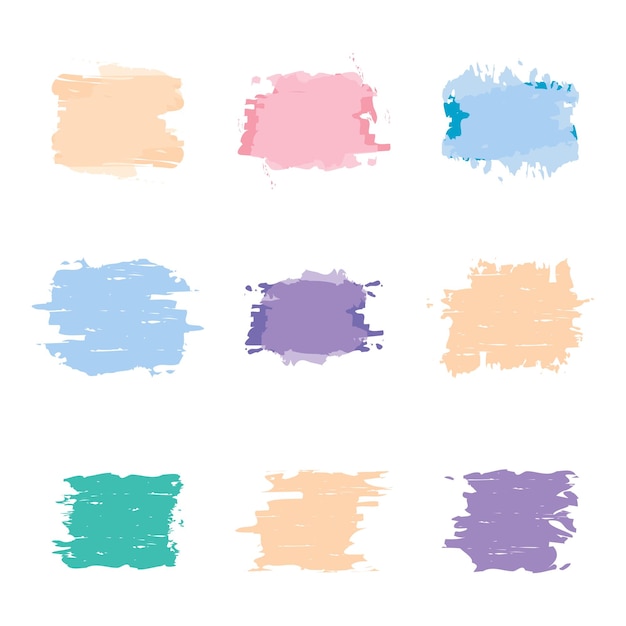 square grunge paint design element