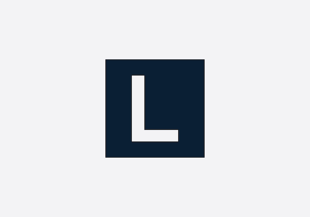 Square letter L logo design vector